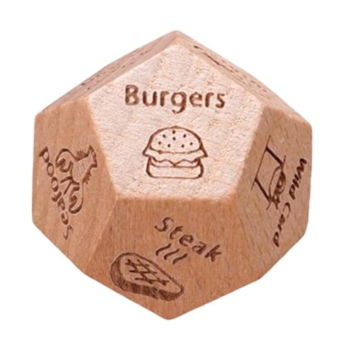 Date Night Dice – Holzwürfel für Paare, 12-seitige Lebensmittelwürfel | lustiger interaktiver Nachtwürfel, besondere Anlässe, um Ihre Bindungszeit im Liebesleben aufzupeppen, Geschenke Nr Date Night Dice – Holzwürfel für Paare, 12-seitige Lebensmittelwürfel | lustiger interaktiver Nachtwürfel, besondere Anlässe, um Ihre Bindungszeit im Liebesleben aufzupeppen, Geschenke Nr von Générique