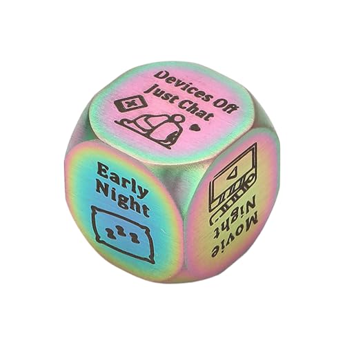 Datums-Nacht-Dice, Valentines Day Game, Fun Decision Dice, Interaktives Datumsspiel, Dating Decision Dice, Nighttime Couple Game, Valentines Dice Set, Romantic Decision Dice, Date Game von Générique