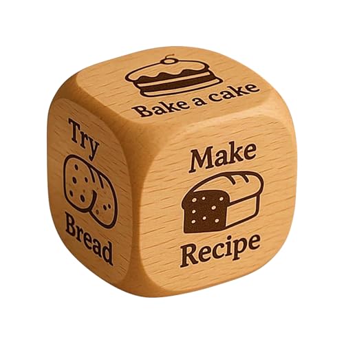 Decision Making Dice, Wooden Kitchen Cooking Prop, Six Sided Baking with 1.97 x 1.97 inches, Dice Decisions Maker for Party, Bakery, Family Gathering, Date Night, Paare, Interactive Entertainment Decision Making Dice, Wooden Kitchen Cooking Prop, Six Sided Baking with 1.97 x 1.97 inches, Dice Decisions Maker for Party, Bakery, Family Gathering, Date Night, Paare, Interactive Entertainment von Générique