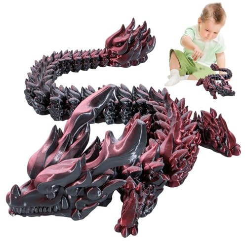 Drache bedruckt, Modell Drache, Gelenkdrache, Fidget, flexible Drachengelenke, Drachen-Fidget-Spielzeug, Drachenspielzeug, Osterkorb, Drachenspielzeug für von Générique