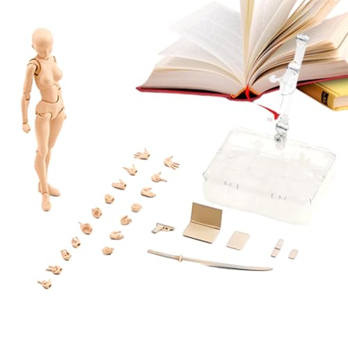 Dynamisches Actionfiguren-Set – Action-Modell für Fotografie-Requisiten, kreatives Künstler-Büro-Dekorationsset | Premium-Skizzenpuppe mit Ständer, Puppe von Générique