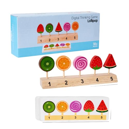 Eiscreme-Simulationsspielzeug, Eiscreme-Spielzeug aus Holz | Popsicle Puzzle-Spielzeug-Set aus Holz – sicheres und harmloses Lernspielzeug für Geburtstag, Weihnachten, Party und Neujahr von Générique