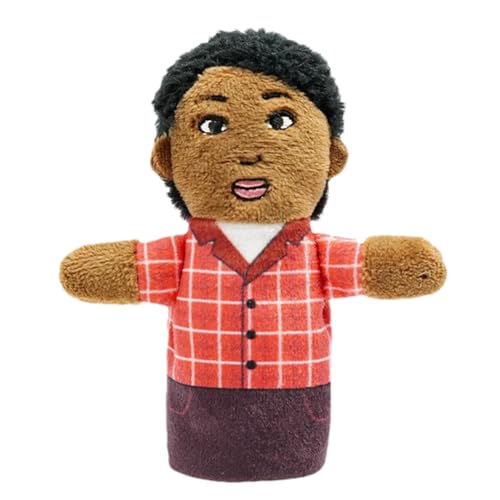 Fingerpuppet-Spielzeug für Kinder, Rollenspielzeug, Plüschtier, afrikanisches Cartoon, Schwarz, Menschen, Geschichte, Welpen, interaktiv, niedliche Familienmitglieder, 11 cm, Plüschmaterial von Générique