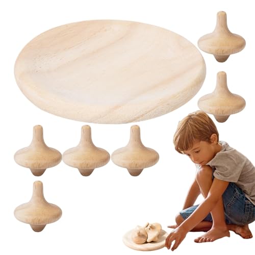 Fingerspitzen-Spinner aus Holz – Gyroskop-Spielzeug | poliertes Spielzeug für die Früherziehung für Aktivitäten im Freien, Schule, Park und zu Hause von Générique