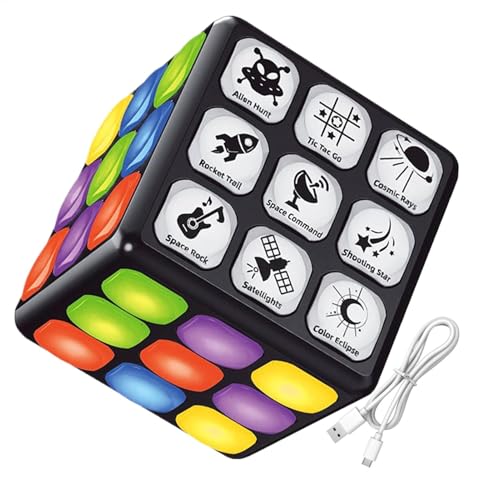 Game Handheld Würfel, elektronisches Puzzle, Cool Educational Cube, Musik und Licht, Brain Teaser, wiederaufladbar, Fun Toy, und Mädchen, ideal für mentale Stimulation von Générique