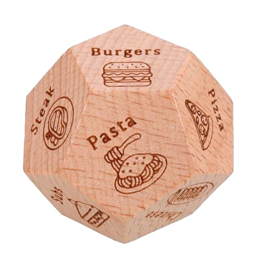 Gastronomie-Spiel für die Nacht – Dice aus Holz, romantische Essensideen, Paare, Interaktive Geschenke | Geburtstag des Entscheidungsspiels für kreatives Abendessen, Paare Gastronomie-Spiel für die Nacht – Dice aus Holz, romantische Essensideen, Paare, Interaktive Geschenke | Geburtstag des Entscheidungsspiels für kreatives Abendessen, Paare von Générique