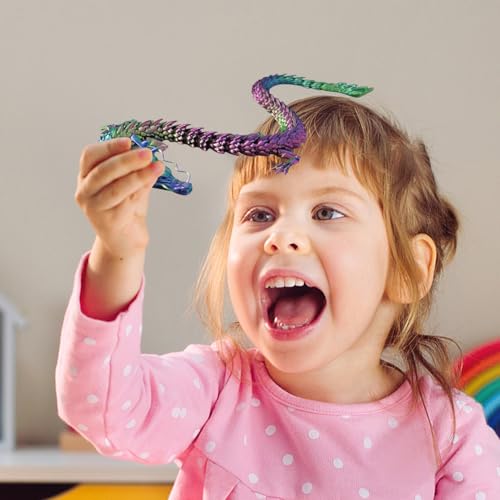 Gelenkdrache – sehr flexibler 3D-Drache, mehrfarbig, Büro-Spielzeug | bewegliche Drachenfiguren, nachhaltige Tiermodelle für Kinder, Jugendliche und Sammler mit einem Gelenkdrache – sehr flexibler 3D-Drache, mehrfarbig, Büro-Spielzeug | bewegliche Drachenfiguren, nachhaltige Tiermodelle für Kinder, Jugendliche und Sammler mit einem von Générique