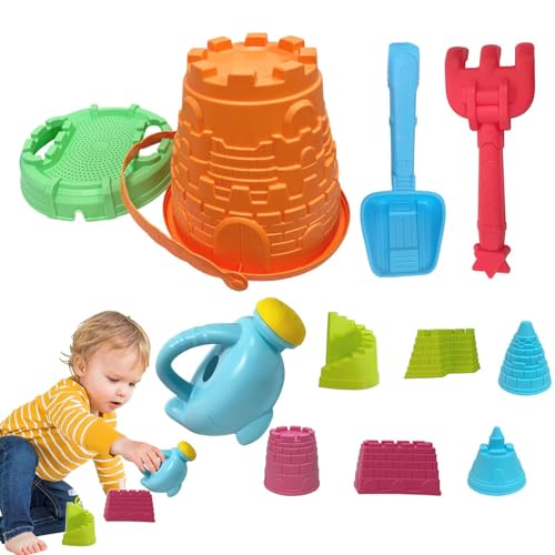 Générique 11-Piece Toddler Outdoor Toys, Kids Beach Set with Sand Construction Tools, Interactive Beach Games, Sand Castle Building Kit for Babies, 8.27 x 8.66 x 9.06 Zoll von Générique