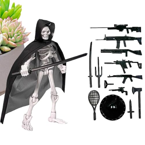 Générique Actionfigur des Schädels – Skelettfigur, gruselige Modellstatue | Spielzeug-Spielzeug-Dekoration, Spukkschlacht-Spielzeug, Skelett-Szenenset mit beweglichem Mantel Générique Actionfigur des Schädels – Skelettfigur, gruselige Modellstatue | Spielzeug-Spielzeug-Dekoration, Spukkschlacht-Spielzeug, Skelett-Szenenset mit beweglichem Mantel von Générique