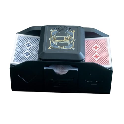 Générique Automatische Shuffler-Maschine, batteriebetriebenes elektrisches Poker Shufflingmaschine, 20 x 9,5 x 9,5 cm, effizient, niedliches Spielkarten-Tool für ältere Menschen, Erwachsene, junge von Générique