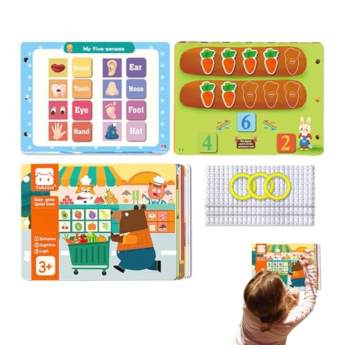 Générique Baby Activity Books Toys – sensorisches Stickerbuch aus Papier | Lernaktivitäten der Motorik Vorschule interaktives Lernspielzeug für Reisen von Générique