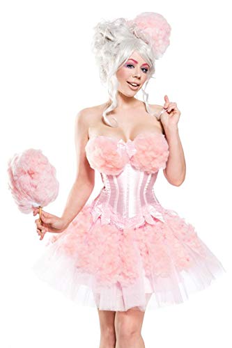 Generique - 80130-007-027 Candy Zuckerwatten-Kost?m f?r Damen Fasching rosa XL (42) von Mask Paradise