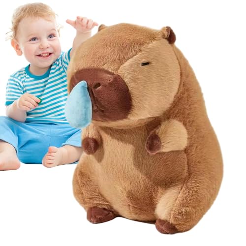 Générique Capybara-Plüschtier | Weiches Capybara-Plüschspielzeug von 8 Zoll, niedliche Capybara-Puppe, bequemes und exquisites Spielzeug, Capybara-Plüschkissen für Geburtstagsgeschenke zu Weihnachten von Générique