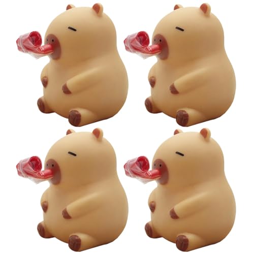 Générique Capybara Squeeze Toy, Funny Stretch Capybara Ball, Sensory Creative Emotional Tierunterstützung, 4 Pack Zunge Sticking Out, Unwinding Spielzeug für Colleagues und Stress Relief von Générique