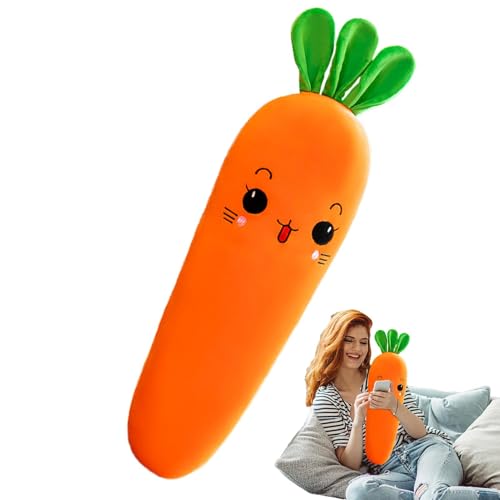 Générique Carrot Hugging Pillow, Cute Carrot Plüsch, Karrot Stuffed Toy, Plüschpuppe, Karrot Shape Pillow, Stuffed Carrot Toy, Washable Plush Toy, Adorable Stuffed Carrot, Living Room Plush Doll von Générique