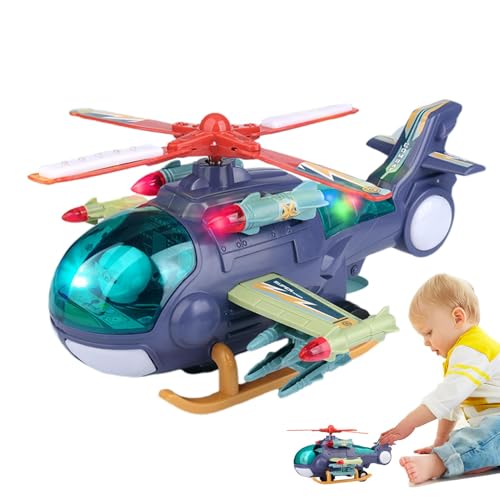 Générique Cartoon Helicopter Toy, Musical Airplane Toy Light, Flying Aircraft Glider Drone for Kids Boys and Girls, Fun Toy Helicopter for Playtime, Helikopter Toy with Sound von Générique