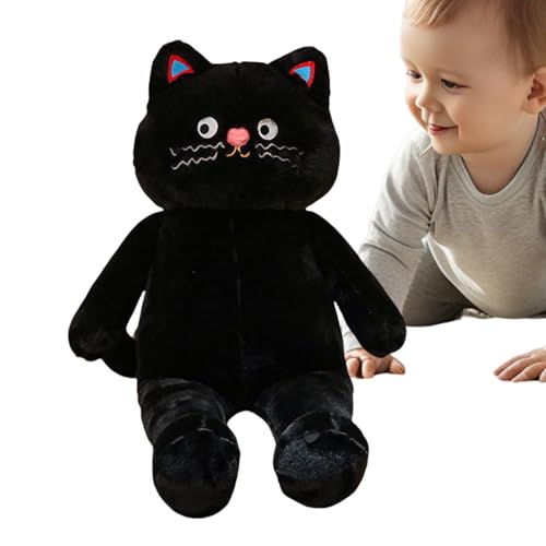 Générique Cat Plüsch, gefüllte Tierpuppe, weiche Wurfkissen, Cat Comforting Doll, Plüschpuppe für Kinder, große Plüschtiere, Plüschtierkissen, 31,5 Zoll Plüschkatze, gefülltes Spielzeug für und von Générique