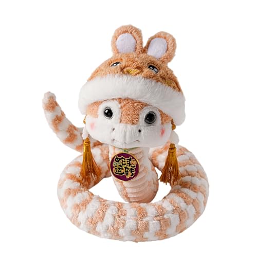 Générique Chinesisches Snake Maskottchen Plüsch, Jahr der Schlange Plüsch, chinesisches New Year Snake Spielzeug, Lucky Snake Plush Tier, Snake Stuffed Animal, New Year Snake Decoration, Snake Plush von Générique