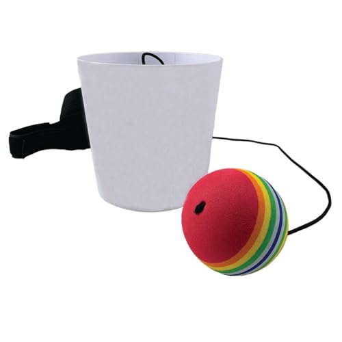 Générique Classic Cup and Ball Toy, Wooden Hand-Eye Koordination Trainer, Retro Skill-Based Game, Fun Dexterity Challenge für Kinder und Erwachsene, perfekt für Home Recreation von Générique