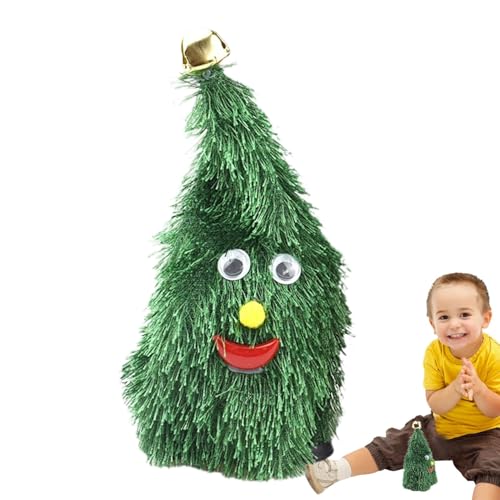 Générique Dancing Christmas Tree Plush Toy Hat, Electric Anime Christmas Hat for Kids, 5,9 x 5,8 x 7,94 cm Interactive Swinging Holiday Hat for Children von Générique