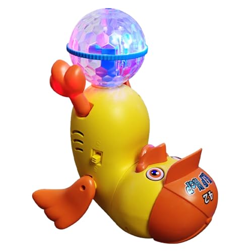 Générique Dancing Duck Toy, Elektrisches Walking Yellow Duck, Tier Music und Light Ball, ABS Lernspielzeug Cartoon Toy, Ideal für Kinder und Erwachsene Spielset von Générique