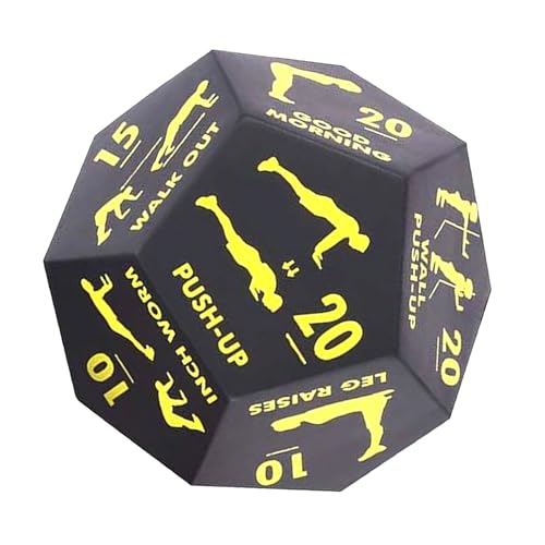 Générique Dice d'Traktor, Fitness-Dice – 12-seitiges Fitness-Würfelspiel | Multifunktionales Trainingsgerät für das Yoga-Team auf Reisen im Freien Sport Générique Dice d'Traktor, Fitness-Dice – 12-seitiges Fitness-Würfelspiel | Multifunktionales Trainingsgerät für das Yoga-Team auf Reisen im Freien Sport von Générique