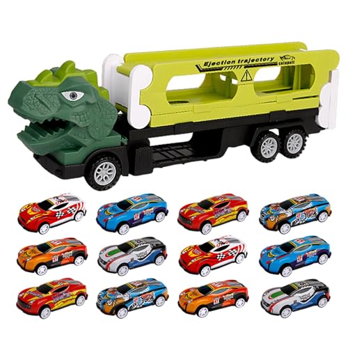 Générique Dinosaur Carrier Truck, Dinosaur Transport Truck, Dinosaur Car Toys, Toddler Dinosaur Toys, Dinosaur Vehicle Toys, Lernspielzeug Dinosaur Truck mit 12 Spielzeugauto für Kinder von Générique