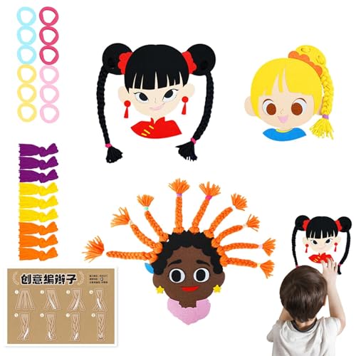 Générique Educational Braiding | Funny Hair Weaving Toy for Boys and Girls | Hair Styling and Creativity Development Toy, Early Learning Activity for Children von Générique