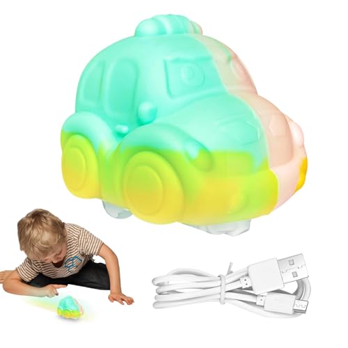 Générique Elektrisches Flashing Car, Silikon Toy Car, Rolling Bubble Ball, Turtle Vehicle Toy, He Silicone Toy Car Features an Electric Flashing Design That Captures Children's Attentions von Générique