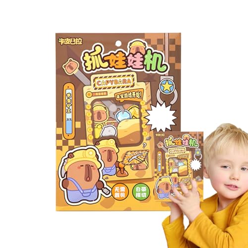 Générique Entzückende Claw Maschine für Kinder, handgefertigt, Capybara Game Maschine, Grabber Machine Toys, Papierkrallenmaschine, Twisting Machine Toy für Mädchen, -Maschine für von Générique