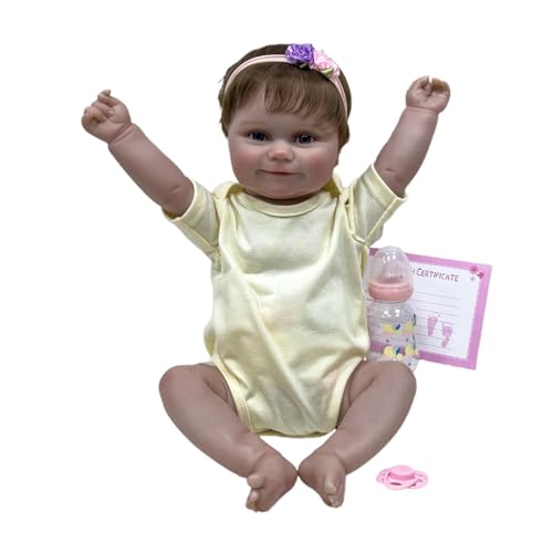 Générique Entzückende Reborn Puppe, Simulation Puppe für Kinder, 50,8 cm (50,8 cm) Realistische Spielzeugpuppe, Real Bath Doll Toy, Soft Body Poseable Dolls für Kinder, Realistische Puppe für Kinder, von Générique