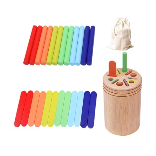 Générique Farbsorting Toy, Kinder-Spielzeug, Matching-Spiel, Holzsortierung, Lernspielzeug, Lernspielzeug für Feinmotor, Entwicklung im Alter von 3-6 Jahren von Générique