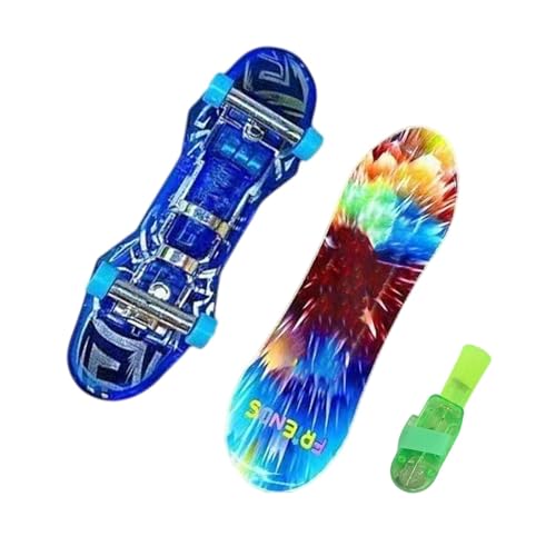 Générique Finger Skateboard, kleines Skateboard für Finger, Creative Finger Skateboards für Kinder, tragbares Fingerboard Toy, Tiny Skateboard Fingerboards für Kinder, Light Up Finger Skater von Générique