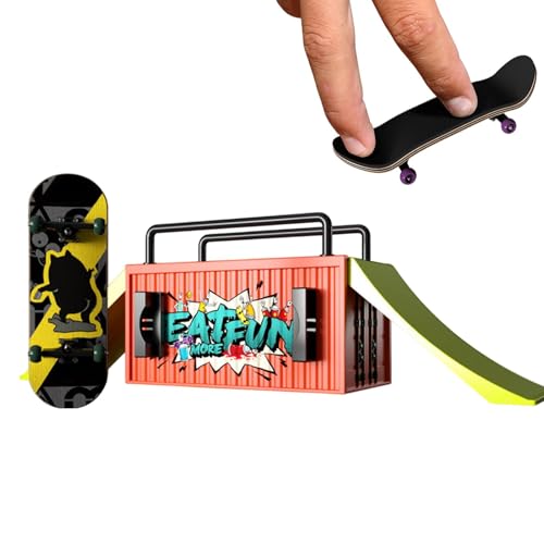 Générique Finger-Skateboards für Kinder, kompaktes Finger-Skateboard, Finger-Skateboard, lustiges Skateboard-Kit, lustige Finger-Skateboard-Spielzeug-Sets für Kinder und Erwachsene mit Zubehör von Générique