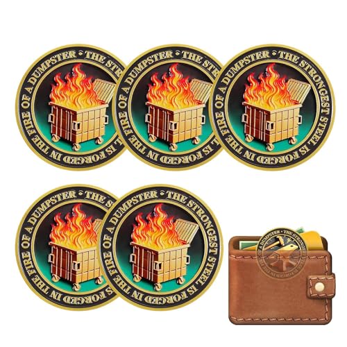 Générique Fire Challenge Coin, Funny Medallions and Challenge Coin Set of 5, Employee Appreciation Commemorative Coin for Farewell & Going Away for Workplace Supplies Desk Decor von Générique