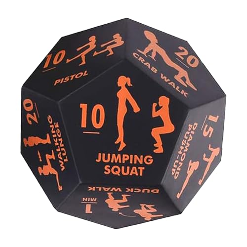 Générique Fitness Dice – Würfelspiel mit 12 Seiten für Gruppenfitness | Trainingsgeräte Frauen Männer für Kniebeugen, Dehnschlitze, Pumpen Générique Fitness Dice – Würfelspiel mit 12 Seiten für Gruppenfitness | Trainingsgeräte Frauen Männer für Kniebeugen, Dehnschlitze, Pumpen von Générique