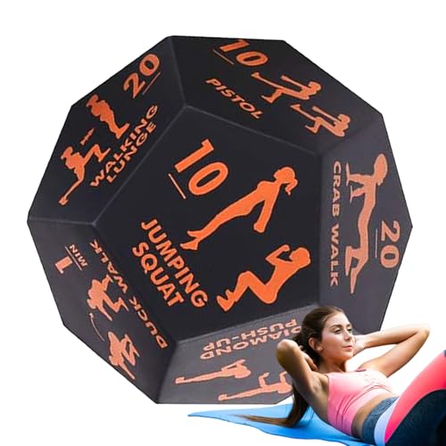 Générique Fitness-Würfel – 12-seitiges Würfelspiel für Gruppenfitness – Heimübungszubehör für Stretching Yoga Sprünge Schlitze Pumpen Générique Fitness-Würfel – 12-seitiges Würfelspiel für Gruppenfitness – Heimübungszubehör für Stretching Yoga Sprünge Schlitze Pumpen von Générique