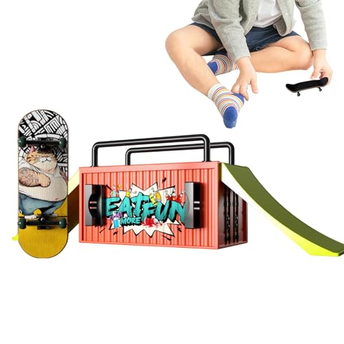 Générique Funny Finger Skateboard Toy, Finger Skateboard Kits für Kinder, kompaktes Hand-Skateboard für Kinder und Erwachsene, tragbare Fingerboards für Trick Übung, ideal für Skateboarding von Générique