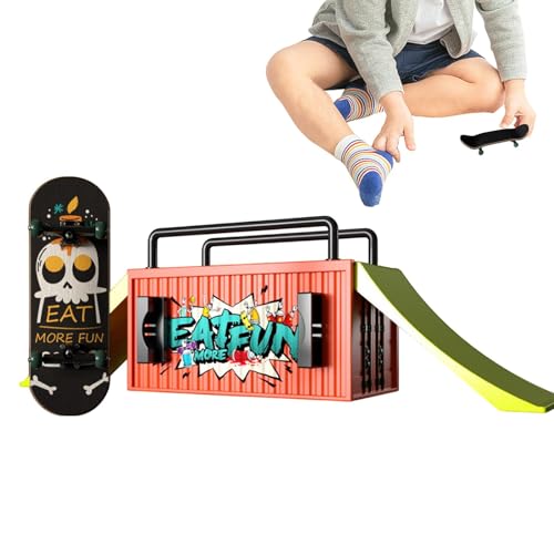 Générique Funny Finger Skateboard Toy, Finger Skateboard Kits für Kinder, kompaktes Hand-Skateboard für Kinder und Erwachsene, tragbare Fingerboards für Trick Übung, ideal für Skateboarding von Générique