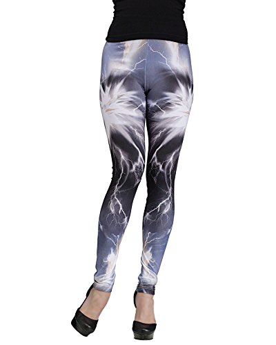 Generique - Galaxie-Leggins für Erwachsene grau schwarz - Bunt von Generique -