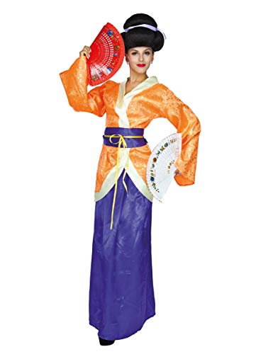 Generique - Geisha-Damenkostüm für Fasching kulturelle-Verkleidung violett-orange - L / XL von Generique -