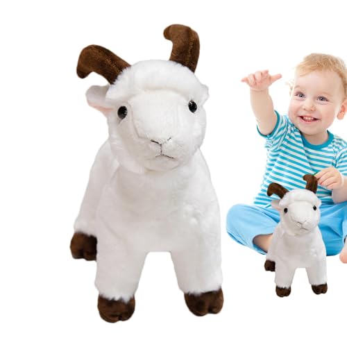 Générique Goat Stuffed Animal, Plüschtier, Goat Plüsch, gefüllte Tierpuppe, weiches Plüschtier, Plüschtier, Plüschtier, niedlich, getuftete Goat-Puppe, niedliches Spielzeug von Générique