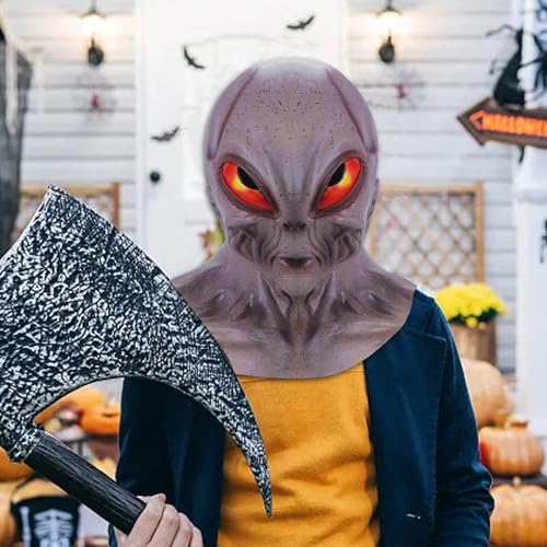 Générique Gruselige Alien-Maske, Halloween-Maske, Horror-Kopfbedeckung, Halloween-Maske, kreative Kopfbedeckung, Alien-Kopfbedeckung, Kopfbedeckung für Cosplay, Party, Festival, Karneval von Générique