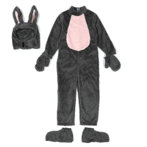 Générique Günstige Kombination Mädchen-Outfits und Set für Kinder, Kombination und Hasenohren Passion, niedliche Hasen-Kleidung, Party-Leistung, Bunny Jumpsuit (Grau, 2-4 Jahre) von Générique