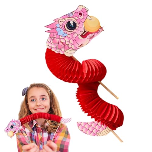 Générique Handheld Dance Snake Toy für Kinder, traditionelles chinesisches Dancing Puppet für , Mädchen, lustiges Lernspielzeug, süßes Tier-Puppet für Schulen, interaktives lustiges Spielzeug von Générique