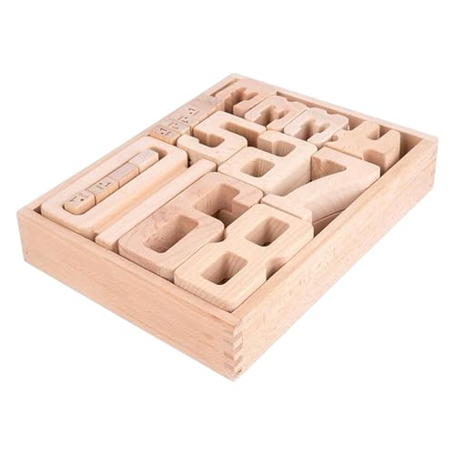 Générique Holzbausteine aus , Math Manipulatives Spielzeug, Digital Stacking, A: 800 g B: 1850 g, Nachhaltig & Bildung, (Preschool Learning), für Kinder im Alter von 1-3 Jahren, Zuhause, von Générique