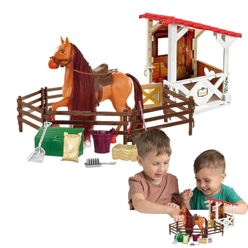 Générique Horse Club Spielset, Reitspielset | Pferdespielzeug, abnehmbare Figur, Reitspielset - Realistisches Bauernhoftier Spielzeug Horse Club für und von Générique