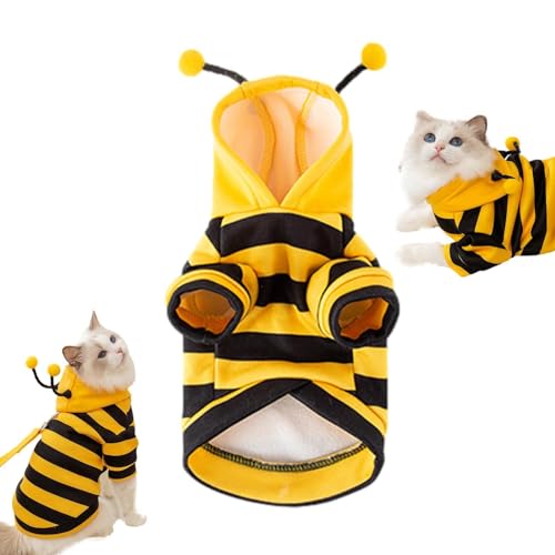 Générique Hundebienen-Kostüm | Hoodies für Hunde und Bienen, warme Cosplay-Kleidung für Urlaub, weiche Katzen, Kleidung für mittelgroße und kleine Welpen von Générique