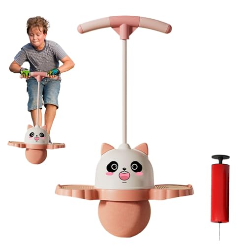 Générique Jumping Ball Toy Kids, Panda Hopping Stick Ball mit Griff, 80 x 38 cm, niedliche Balance Bouncing Toy Air Pump inklusive, Sport-Spiele für drinnen und draußen Spaß von Générique