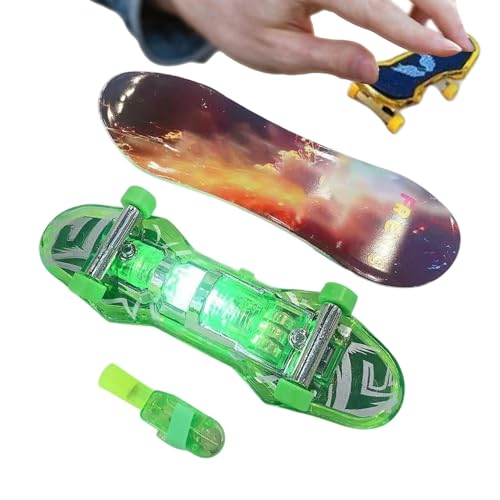 Générique Kids Finger Skateboard, Skateboard Toy for Kids, Fingerboard Toy for Skate Lovers, Skateboard Toy with Lights, Finger Skateboard for Tricks, LED Fingerboard, Small Skateboard for Kids von Générique